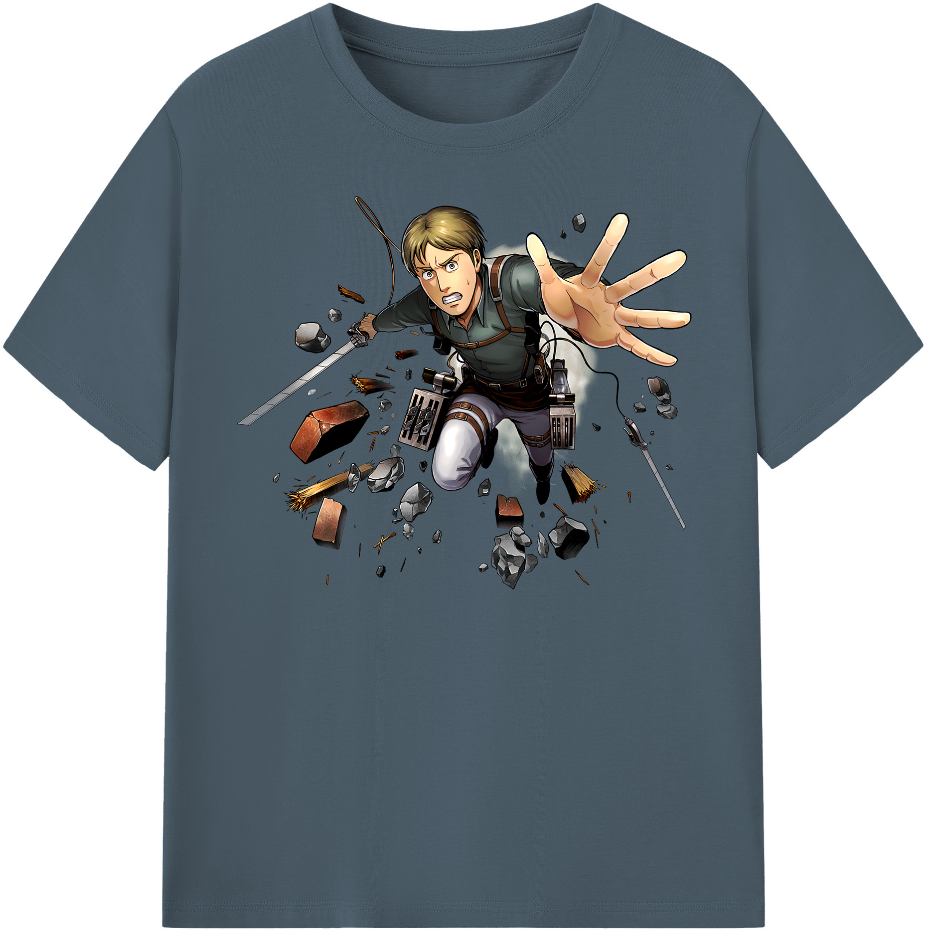 （画像用） 進撃の巨人 Attack on Titan 綿100％半袖Tシャツ（フロントプリント）